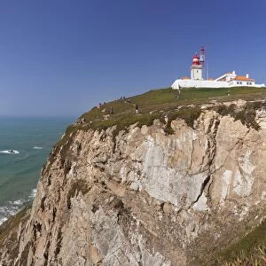 Lighthouse, Cabo da Roca, the westernmost point of Europe, Atlantic Ocean, Estremadura