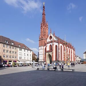 Marienkapelle chapel, market square, Wurzburg, Franconia, Bavaria, Germany, Europe
