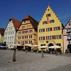 The market Square, Rothenburg ob der Tauber, Romantic Road, Franconia, Bavaria, Germany, Europe