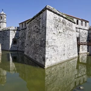 Moat and Castillo de la Real Fuerza in Old Havana, UNESCO World Heritage Site