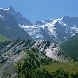 Mountains of the Haute-Alpes, viewed from the Col de Galibier, 2704m, in the Alps