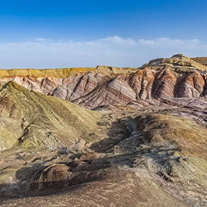 Multiple coloured landscape, Kyzylkup, Mangystau, Kazakhstan, Central Asia, Asia