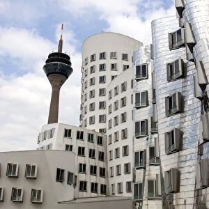 The Neuer Zollhof building by Frank Gehry at the Medienhafen