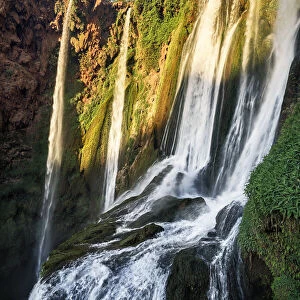 Ouzoud waterfall at sunset, Ouzoud, Morocco, North Africa, Africa