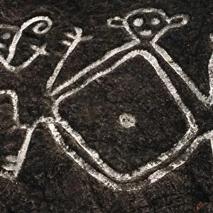 Petroglyphs carved by Caribs, Old Road Town, St. Kitts, Leeward Islands