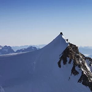 On Punta Gnifetti at 4554 m, Margherita Hut, Monte Rosa, Italian Alps, Piedmont