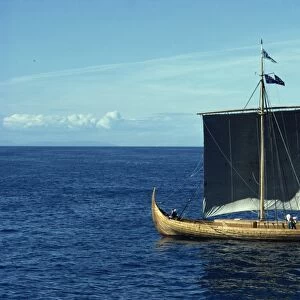 Replica of the Gokstad Viking ship, Norway, Scandinavia, Europe