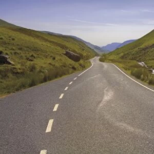 Road through the Elan Valley, Powys, Wales, United Kingdom, Europe