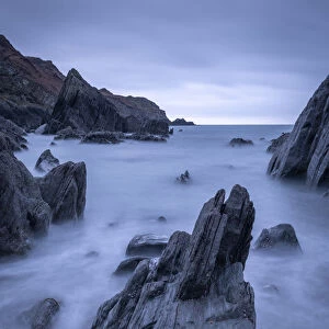 Rocky cove on the North Devon coast, Devon, England, United Kingdom, Europe