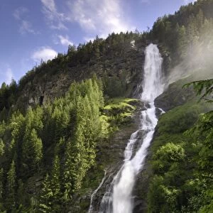 Stuibenfall, Tyrols highest waterfall, Otztal valley, Tyrol, Austria, Europe