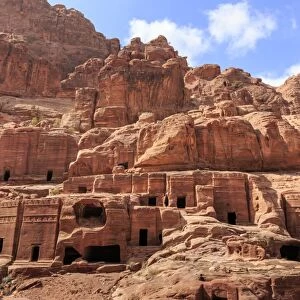 Tombs, Street of Facades, Petra, UNESCO World Heritage Site, Jordan, Middle East