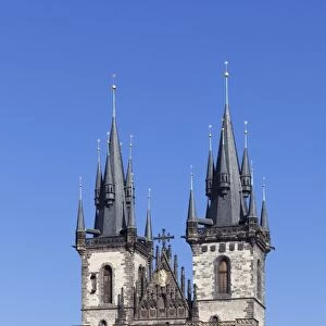 Tyn Cathedral (Church of Our Lady Before Tyn), Old Town Square (Staromestske namesti), Prague, Bohemia, Czech Republic, Europe