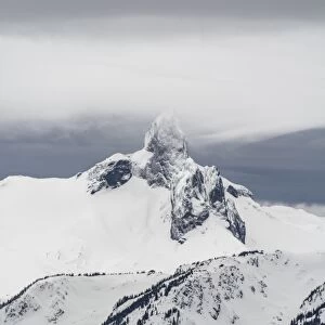 A view of Black Tusk from the peak of Whistler Mountain, British Columbia, Canada