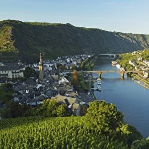 View of Cochem and Moselle River (Mosel), Rhineland-Palatinate, Germany, Europe