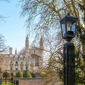 A view of Kings College from the Backs, Cambridge, Cambridgeshire, England, United Kingdom, Europe