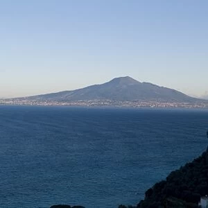 View from Seiano overlooking Bay of Naples and Mount Vesuvius