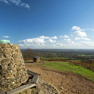 View south from cairn at the top of Holmbury Hill, Surrey Hills, Surrey