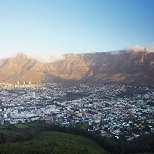 View of Table Mountain and City Bowl, Cape Town, Western Cape, South Africa, Africa