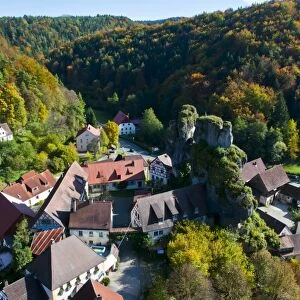 View over Tuchersfeld, a village in the Franconian Switzerland region, Bavaria
