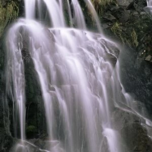 Detail of waterfall on Mosedale Beck, Wastwater, Lake District, Cumbria