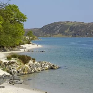 White sandy beach, Morar, Highlands, Scotland, United Kingdom, Europe