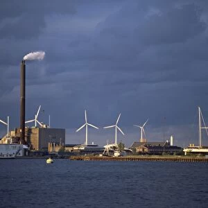 Wind turbines, Copenhagen, Denmark, Scandinavia, Europe