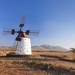 Windmill, El Cotillo, Fuerteventura, Canary islands, Spain, Atlantic, Europe