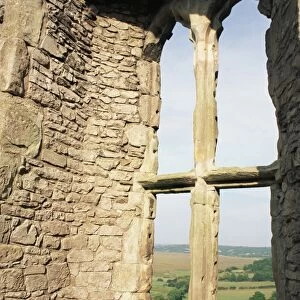 Detail of window in Weobley Castle