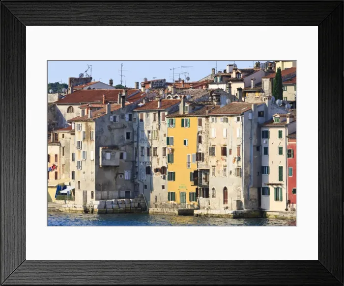Framed Print : Old town from the sea, Rovinj (Rovigno) peninsula, Istria, Croatia Framed Print : Old town from the sea, Rovinj (Rovigno) peninsula, Istria, Croatia