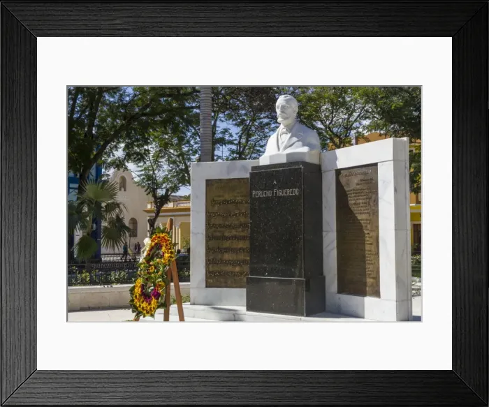 Framed Print : Memorial to Perucho Figueredo, 1818-1870, composer of Cuban National Anthem, Bayamo, Cuba, West Indies, Caribbean, Central America Framed Print : Memorial to Perucho Figueredo, 1818-1870, composer of Cuban National Anthem, Bayamo, Cuba, West Indies, Caribbean, Central America