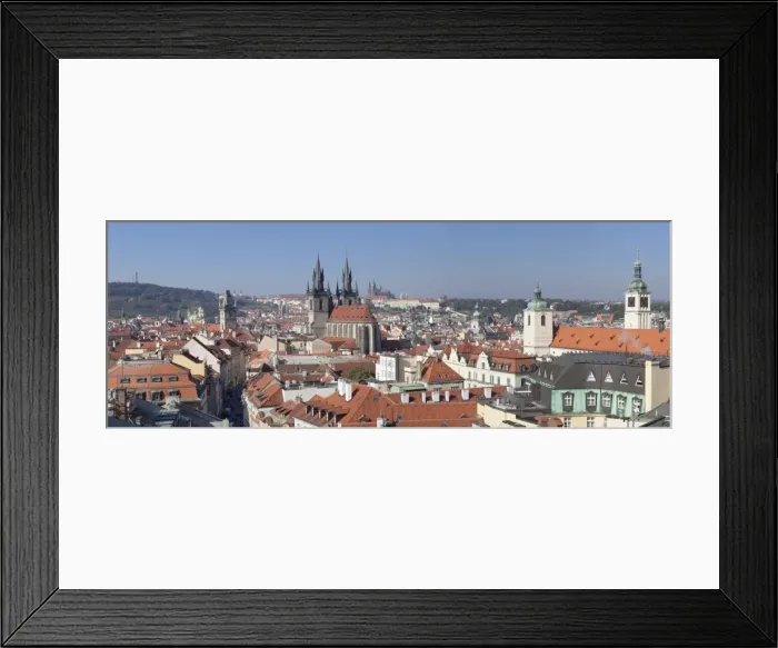 Framed Print : View over the Old Town (Stare Mesto) with Old Town Hall, Tyn Cathedral to Castle District with Royal Palace and St. Vitus cathedral, UNESCO World Heritage Site, Prague, Czech Republic, Europe Framed Print : View over the Old Town (Stare Mesto) with Old Town Hall, Tyn Cathedral to Castle District with Royal Palace and St. Vitus cathedral, UNESCO World Heritage Site, Prague, Czech Republic, Europe