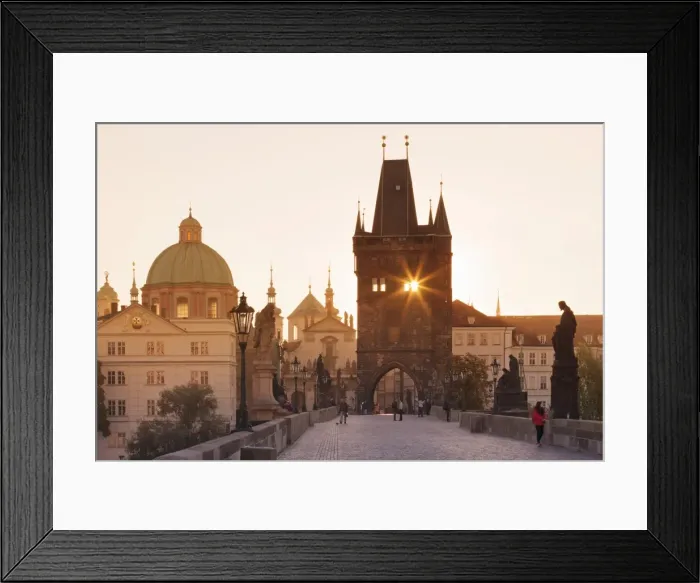 Framed Print : Old Town Bridge Tower, Charles Bridge at sunrise, UNESCO World Heritage Site, Prague, Bohemia, Czech Republic, Europe Framed Print : Old Town Bridge Tower, Charles Bridge at sunrise, UNESCO World Heritage Site, Prague, Bohemia, Czech Republic, Europe