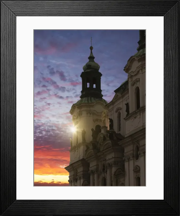 Framed Print : Sunset, Prague, Czech Republic, Europe Framed Print : Sunset, Prague, Czech Republic, Europe