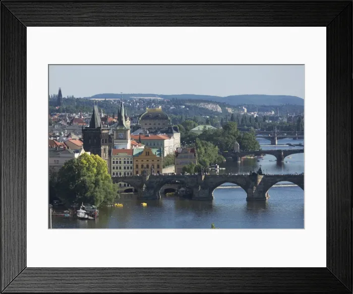 Framed Print : Bridges over the Vltava River, Prague, Czech Republic, Europe Framed Print : Bridges over the Vltava River, Prague, Czech Republic, Europe