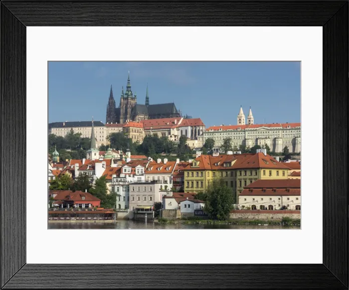 Framed Print : View to Castle District with St. Vitus Cathedral, UNESCO World Heritage Site, Prague, Czech Republic, Europe Framed Print : View to Castle District with St. Vitus Cathedral, UNESCO World Heritage Site, Prague, Czech Republic, Europe