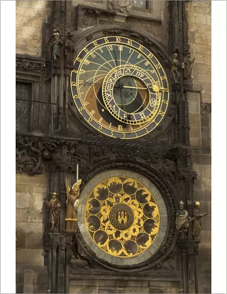 Astronomical clock, Old Town Hall, Prague, Czech Republic, Europe