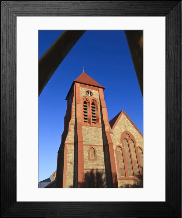 Framed Print : Christ Church cathedral and whalebone arch, Stanley, East Falkland, Falkland Islands, South America Framed Print : Christ Church cathedral and whalebone arch, Stanley, East Falkland, Falkland Islands, South America