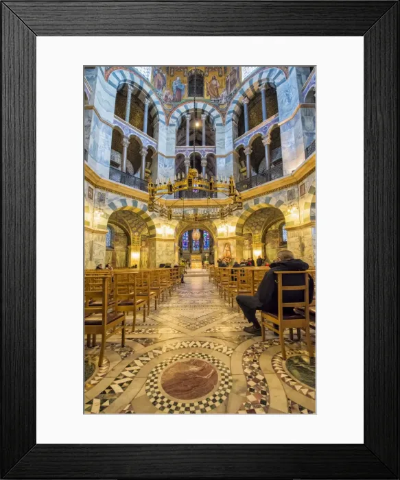 Framed Print : Octagonal interior, Aachen Cathedral, UNESCO World Heritage Site, North Rhine Westphalia, Germany, Europe Framed Print : Octagonal interior, Aachen Cathedral, UNESCO World Heritage Site, North Rhine Westphalia, Germany, Europe