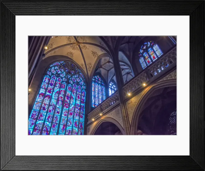 Framed Print : Stained-glass windows, Saint Nicholas Chapel, Aachen Cathedral, UNESCO World Heritage Site, North Rhine Westphalia, Germany, Europe Framed Print : Stained-glass windows, Saint Nicholas Chapel, Aachen Cathedral, UNESCO World Heritage Site, North Rhine Westphalia, Germany, Europe