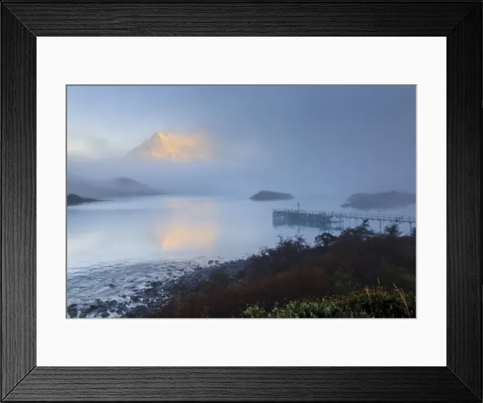 Framed Print : Reflection in the clearing fog, Lago Pehoe, Torres del Paine National Park, Patagonia, Chile, South America Framed Print : Reflection in the clearing fog, Lago Pehoe, Torres del Paine National Park, Patagonia, Chile, South America