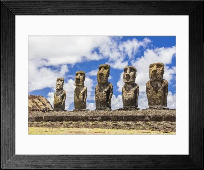 Framed Print : Details of moai at the 15 moai restored ceremonial site of Ahu Tongariki on Easter Island (Isla de Pascua) (Rapa Nui), UNESCO World Heritage Site, Chile, South America Framed Print : Details of moai at the 15 moai restored ceremonial site of Ahu Tongariki on Easter Island (Isla de Pascua) (Rapa Nui), UNESCO World Heritage Site, Chile, South America
