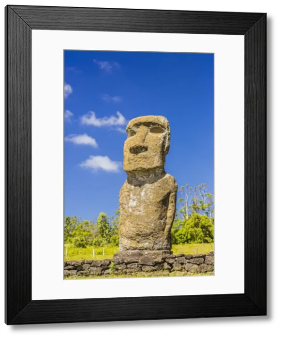 Framed Print : Detail of a moai at Ahu Akivi, the first restored altar on Easter Island (Isla de Pascua) (Rapa Nui), UNESCO World Heritage Site, Chile, South America Framed Print : Detail of a moai at Ahu Akivi, the first restored altar on Easter Island (Isla de Pascua) (Rapa Nui), UNESCO World Heritage Site, Chile, South America