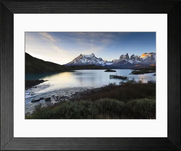 Framed Print : Sunset, Salto Chico, Lago Pehoe, Torres del Paine National Park, Patagonia, Chile, South America Framed Print : Sunset, Salto Chico, Lago Pehoe, Torres del Paine National Park, Patagonia, Chile, South America