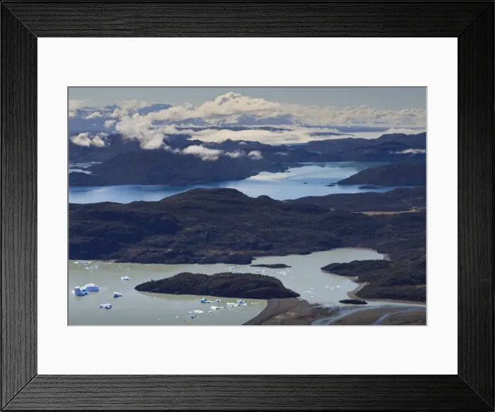 Framed Print : View of Lakes Grey, Pehoe, Nordenskjold and Sarmiento, from Ferrier Vista Point, Torres del Paine National Park, Patagonia, Chile, South America Framed Print : View of Lakes Grey, Pehoe, Nordenskjold and Sarmiento, from Ferrier Vista Point, Torres del Paine National Park, Patagonia, Chile, South America