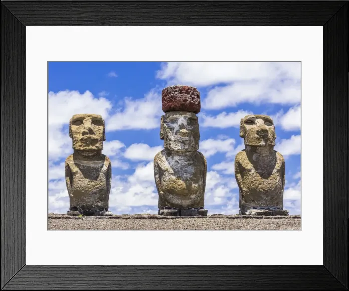 Framed Print : Details of moai at the 15 moai restored ceremonial site of Ahu Tongariki on Easter Island (Isla de Pascua) (Rapa Nui), UNESCO World Heritage Site, Chile, South America Framed Print : Details of moai at the 15 moai restored ceremonial site of Ahu Tongariki on Easter Island (Isla de Pascua) (Rapa Nui), UNESCO World Heritage Site, Chile, South America