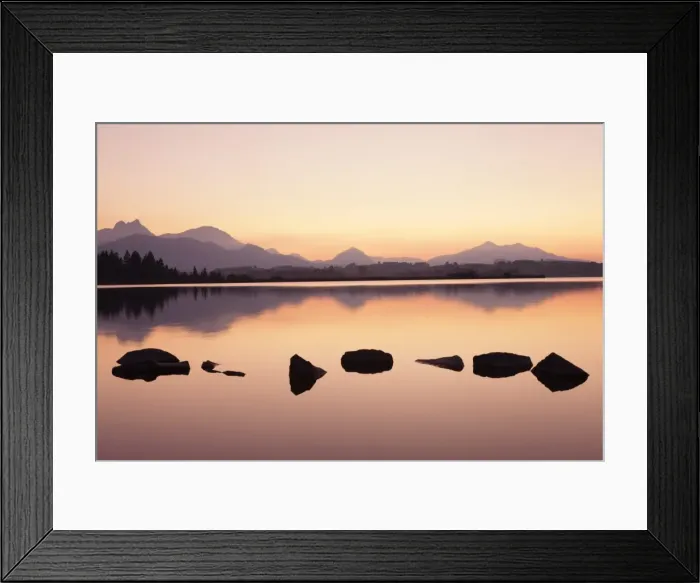 Framed Print : Sunset at Hopfensee Lake, near Fussen, Allgau, Allgau Alps, Bavaria, Germany, Europe Framed Print : Sunset at Hopfensee Lake, near Fussen, Allgau, Allgau Alps, Bavaria, Germany, Europe