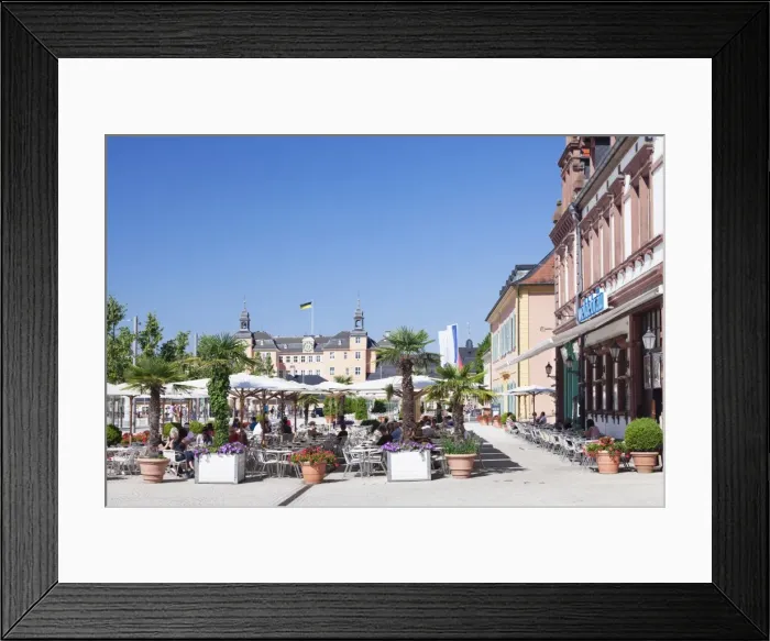 Framed Print : Street cafes and Schloss Schwetzingen Palace, Schwetzingen, Rhein-Neckar-Kreis, Baden Wurttemberg, Germany, Europe Framed Print : Street cafes and Schloss Schwetzingen Palace, Schwetzingen, Rhein-Neckar-Kreis, Baden Wurttemberg, Germany, Europe