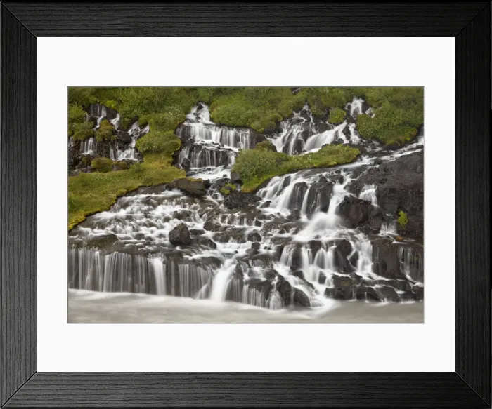 Framed Print : Waterfalls at Hraunfossar, Iceland, Polar Regions Framed Print : Waterfalls at Hraunfossar, Iceland, Polar Regions