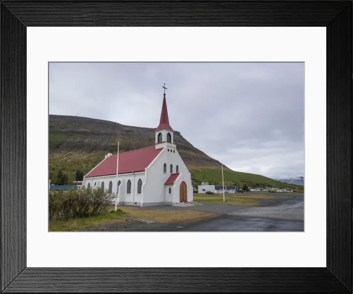 Framed Print : Pingeyri, Dyrafjordur, West Fjords, Iceland, Polar Regions Framed Print : Pingeyri, Dyrafjordur, West Fjords, Iceland, Polar Regions