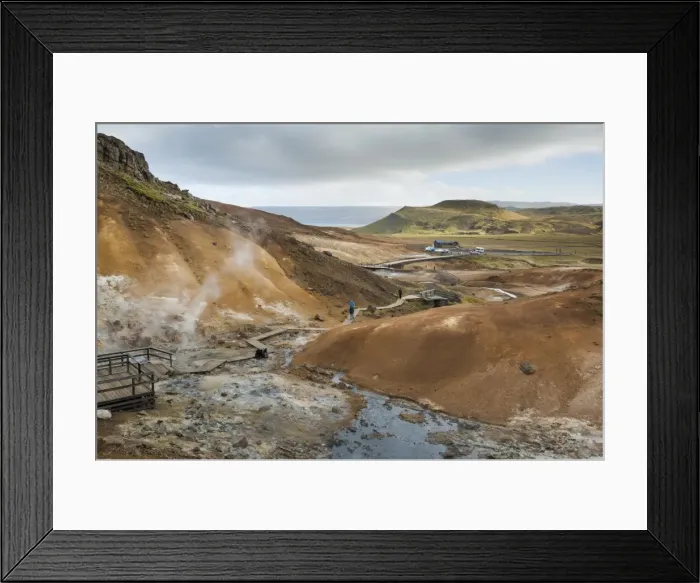 Framed Print : Seltun, Krysuvik geothermal area, Reykjanes Peninsula, Iceland, Polar Regions Framed Print : Seltun, Krysuvik geothermal area, Reykjanes Peninsula, Iceland, Polar Regions